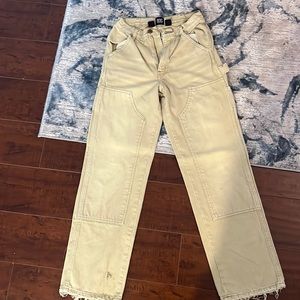 Urban outfitter light yellow olive carpenter pants